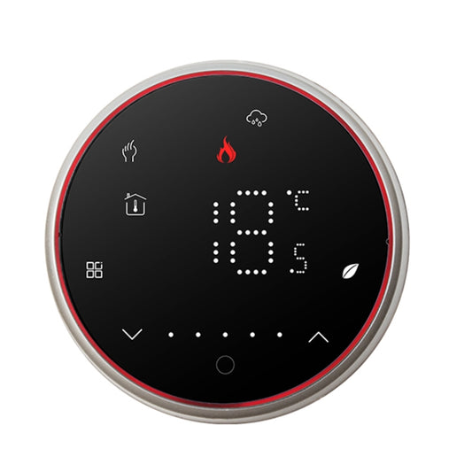 BHT-6001GAL 95-240V AC 5A Smart Round Thermostat Water Heating LED Thermostat Without WiFi(Black) - Thermostat & Thermometer by PMC Jewellery | Online Shopping South Africa | PMC Jewellery