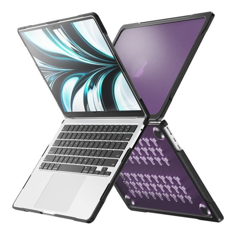 For MacBook Air 13.6 inch A2681 2022 Translucent Laptop Protective Case(Purple) - MacBook Air Cases by PMC Jewellery | Online Shopping South Africa | PMC Jewellery