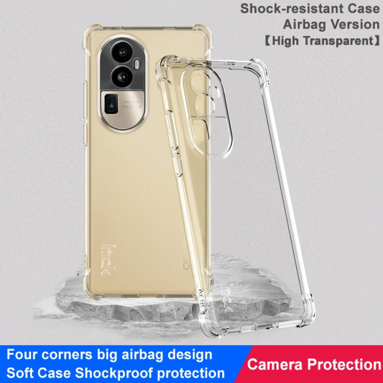 For OPPO Reno10 Pro+ 5G imak Shockproof Airbag TPU Phone Case(Transparent) - OPPO Cases by imak | Online Shopping South Africa | PMC Jewellery | Buy Now Pay Later Mobicred