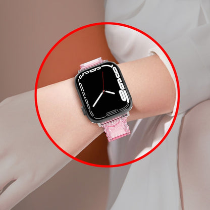 For Apple Watch 4 44mm Diamond Texture Lace Clear TPU Watch Band(Black) - Watch Bands by PMC Jewellery | Online Shopping South Africa | PMC Jewellery