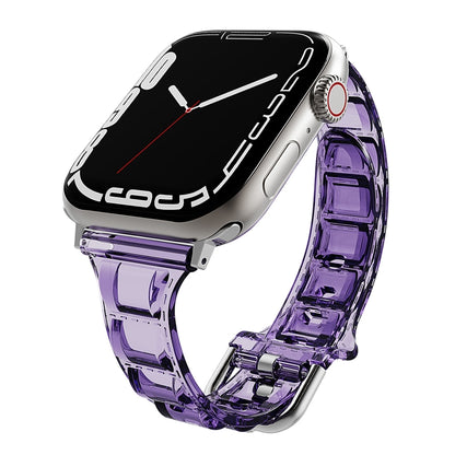 For Apple Watch SE 2022 40mm Cube Airbag Clear TPU Watch Band(Pink) - Watch Bands by PMC Jewellery | Online Shopping South Africa | PMC Jewellery