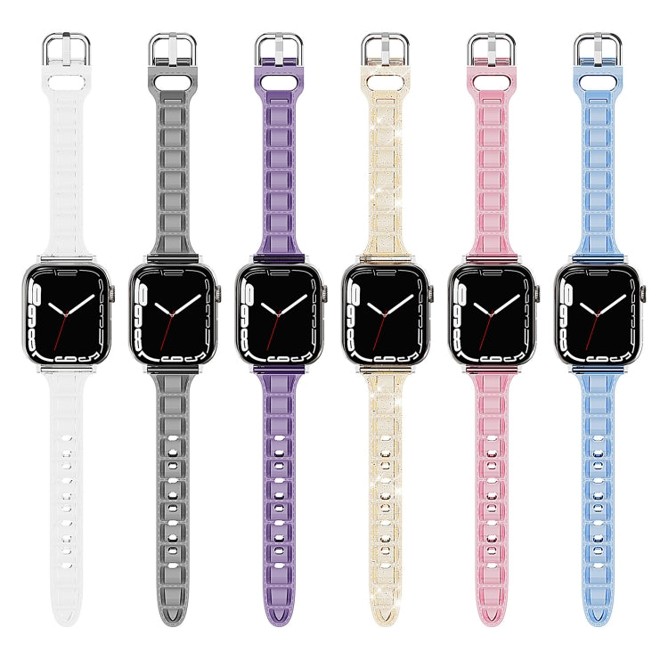 For Apple Watch 7 45mm Cube Airbag Clear TPU Watch Band(Transparent) - Watch Bands by PMC Jewellery | Online Shopping South Africa | PMC Jewellery