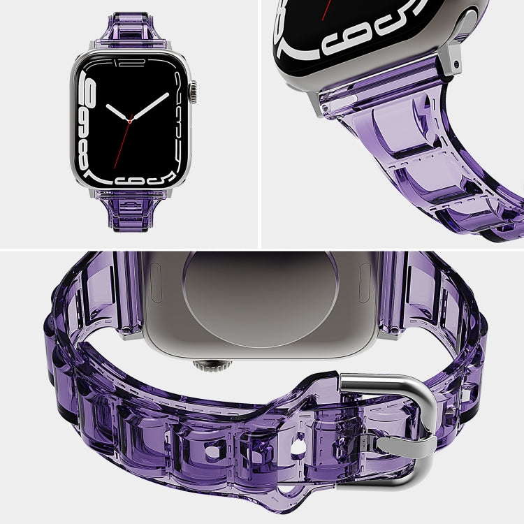 For Apple Watch 4 44mm Cube Airbag Clear TPU Watch Band(Transparent) - Watch Bands by PMC TechLife | Online Shopping South Africa | PMC TechLife