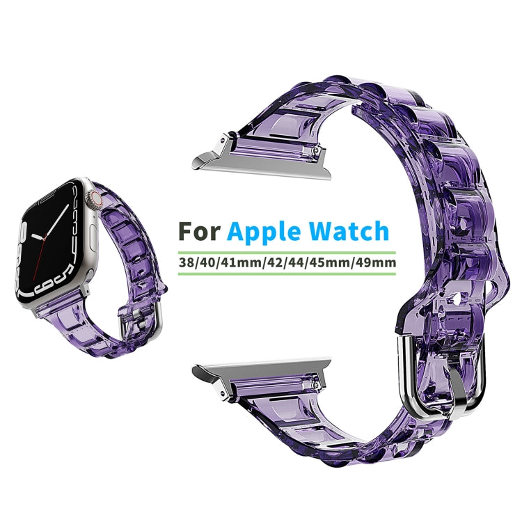 For Apple Watch 5 44mm Cube Airbag Clear TPU Watch Band(Red) - Watch Bands by PMC TechLife | Online Shopping South Africa | PMC TechLife