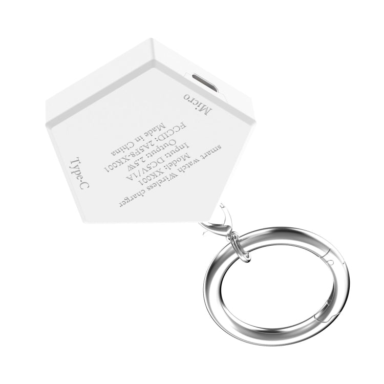 For Huawei Watch 4 / Watch 4 Pro Portable Universal Smart Watch Charger, Port:Micro USB(White) - Charger by PMC Jewellery | Online Shopping South Africa | PMC Jewellery