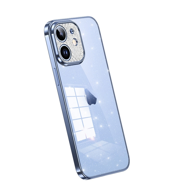 For iPhone 11 SULADA Electroplated Transparent Glittery TPU Phone Case(Blue) - iPhone 11 Cases by SULADA | Online Shopping South Africa | PMC Jewellery | Buy Now Pay Later Mobicred