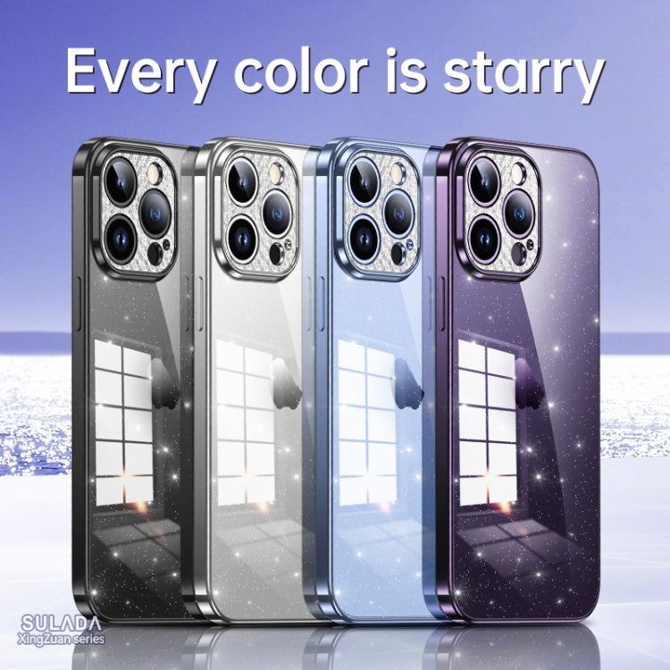 For iPhone 11 SULADA Electroplated Transparent Glittery TPU Phone Case(Silver) - iPhone 11 Cases by SULADA | Online Shopping South Africa | PMC Jewellery | Buy Now Pay Later Mobicred