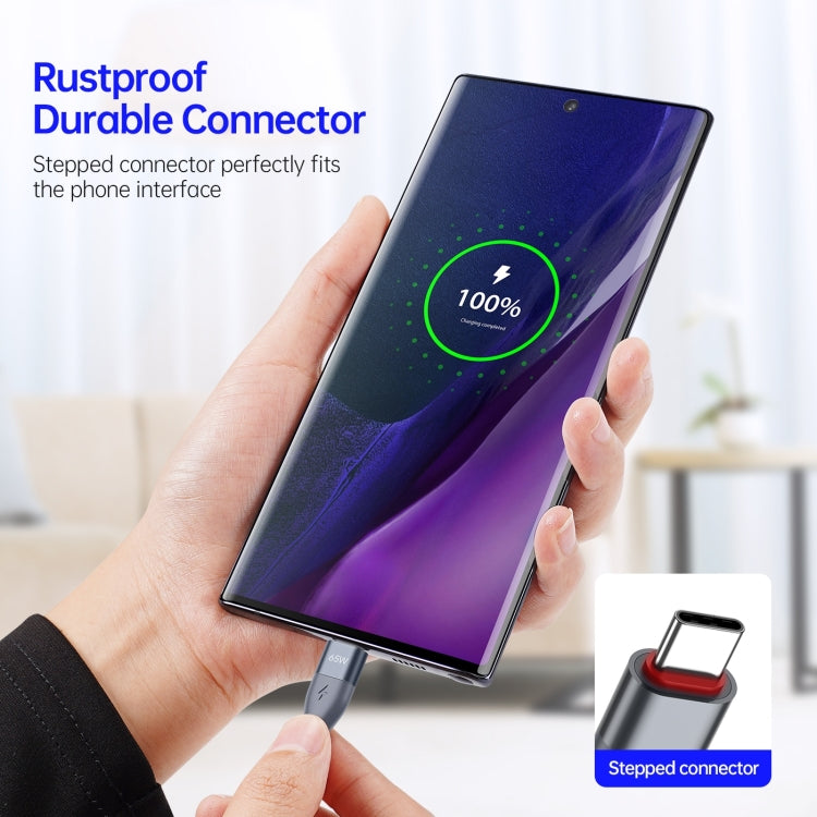 DUZZONA A2 PD 65W USB-C / Type-C to Type-C Fast Charging Data Cable, Length:3m(Grey) - free shipping - PMC TechLife - Order now!