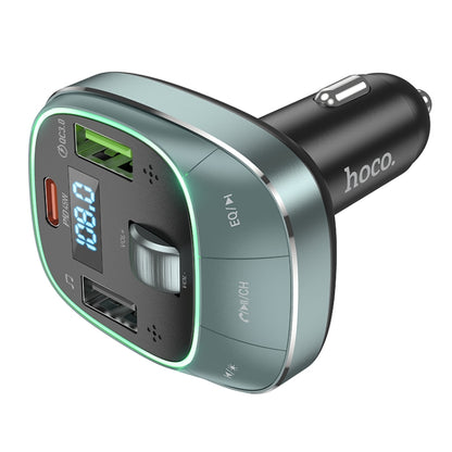 hoco E76 Pole PD30W + QC3.0 Car Bluetooth FM Transmitter(Black) - Bluetooth Car Kits by hoco | Online Shopping South Africa | PMC Jewellery