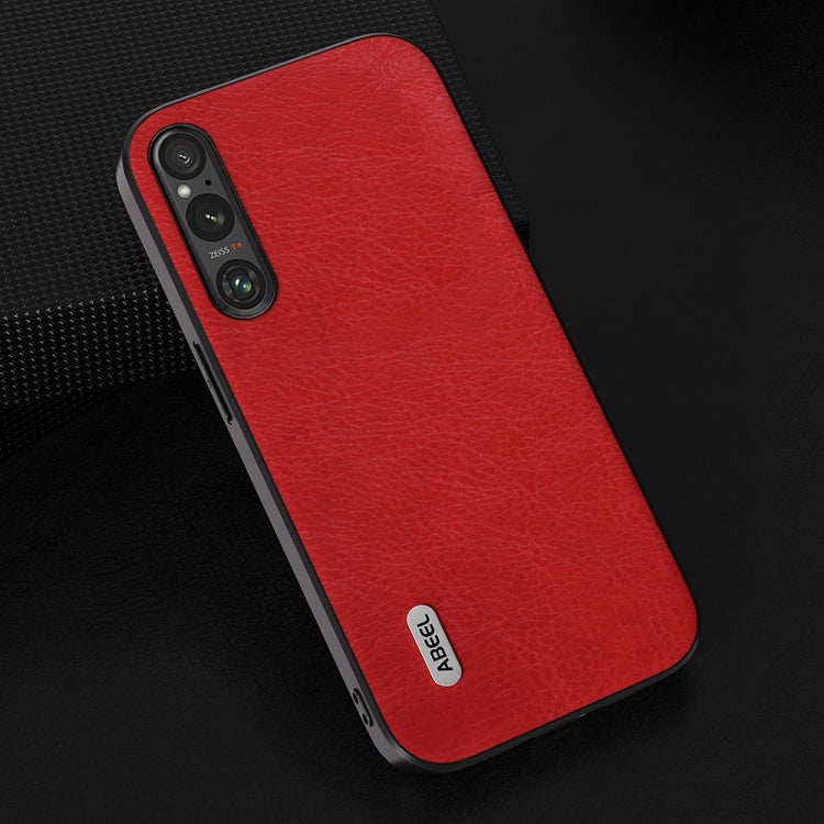 For Sony Xperia 1 V ABEEL Retro Litchi Texture PU Phone Case(Red) - free shipping - PMC TechLife - Order now!