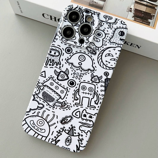 For iPhone 14 Pro Max Painted Pattern Precise Hole PC Phone Case(Block Monster) - iPhone 14 Pro Max Cases by PMC Jewellery | Online Shopping South Africa | PMC Jewellery