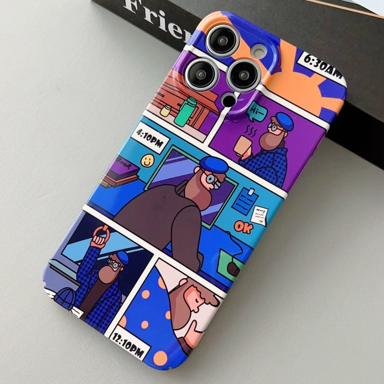 For iPhone 11 Pro Max Painted Pattern Precise Hole PC Phone Case(Working Uncle) - iPhone 11 Pro Max Cases by PMC TechLife | Online Shopping South Africa | PMC TechLife