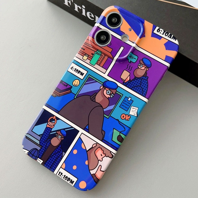 For iPhone 11 Painted Pattern Precise Hole PC Phone Case(Working Uncle) - iPhone 11 Cases by PMC TechLife | Online Shopping South Africa | PMC TechLife