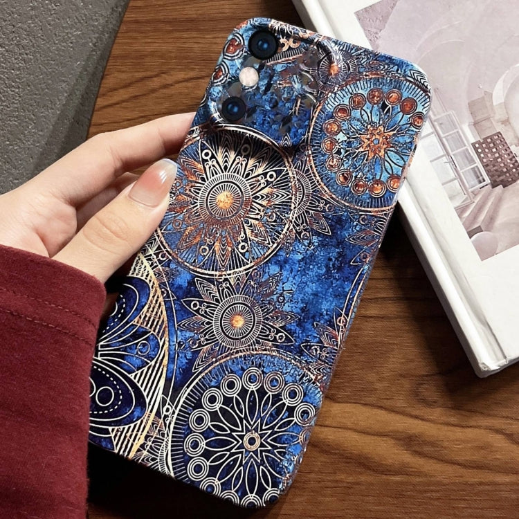 For iPhone XS Max Painted Pattern Precise Hole PC Phone Case(Abstract Flower) - More iPhone Cases by PMC Jewellery | Online Shopping South Africa | PMC Jewellery