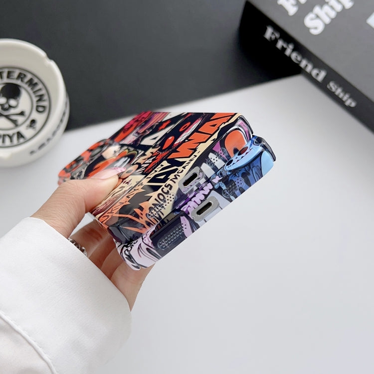 For iPhone 12 Painted Pattern Precise Hole PC Phone Case(Orange White Astronaut) - iPhone 12 / 12 Pro Cases by PMC TechLife | Online Shopping South Africa | PMC TechLife