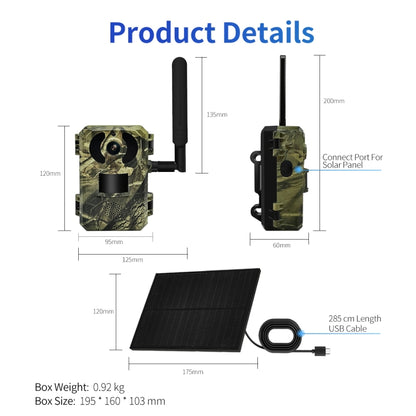 ESCAM QF380 4MP Network Solar PIR Alert Smart Wildlife Hunting Camera, 4G:AU Version(Camouflage) - Hunting Cameras by ESCAM | Online Shopping South Africa | PMC Jewellery | Buy Now Pay Later Mobicred