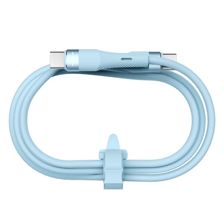 Nillkin 2.4A USB-C/Type-C to USB-C/Type-C Silicone Data Cable, Length: 1.2m(Blue) - USB-C & Type-C Cable by NILLKIN | Online Shopping South Africa | PMC Jewellery