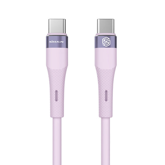 Nillkin 2.4A USB-C/Type-C to USB-C/Type-C Silicone Data Cable, Length: 1.2m(Purple) - USB-C & Type-C Cable by NILLKIN | Online Shopping South Africa | PMC Jewellery