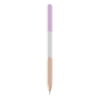 For Apple Pencil 1 LOVE MEI Rainbow Liquid Silicone Protective Pen Case(Purple) - Pencil Accessories by LOVE MEI | Online Shopping South Africa | PMC Jewellery