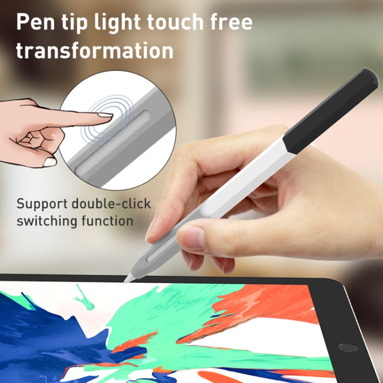 For Apple Pencil 1 LOVE MEI Rainbow Liquid Silicone Protective Pen Case(Black) - Pencil Accessories by LOVE MEI | Online Shopping South Africa | PMC Jewellery