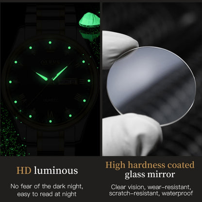 1pair OLEVS 5563 Couple Luminous Waterproof Quartz Watch(Black) - Couple Watches by OLEVS | Online Shopping South Africa | PMC Jewellery