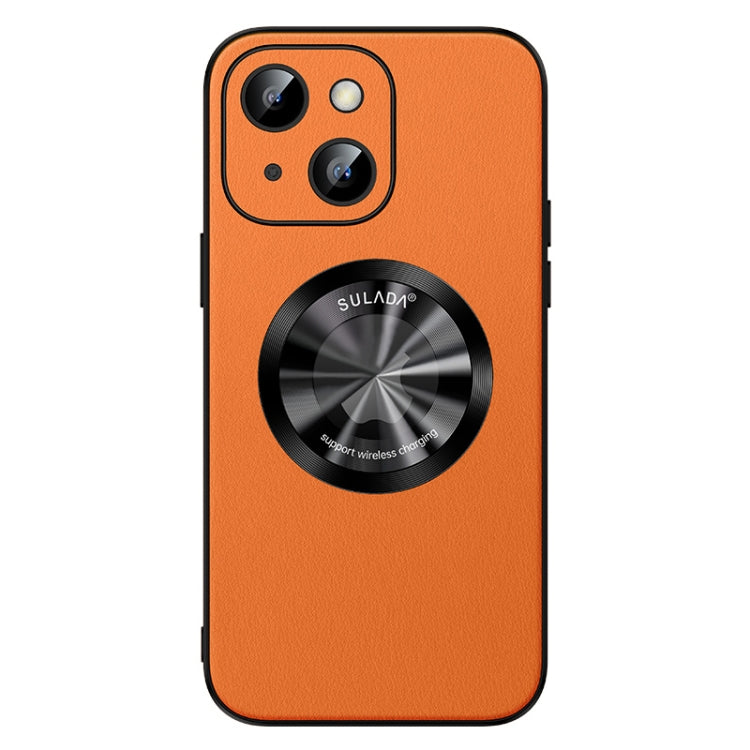 For iPhone 15 Plus SULADA Microfiber Leather MagSafe Magnetic Phone Case(Orange) - iPhone 15 Plus Cases by SULADA | Online Shopping South Africa | PMC TechLife