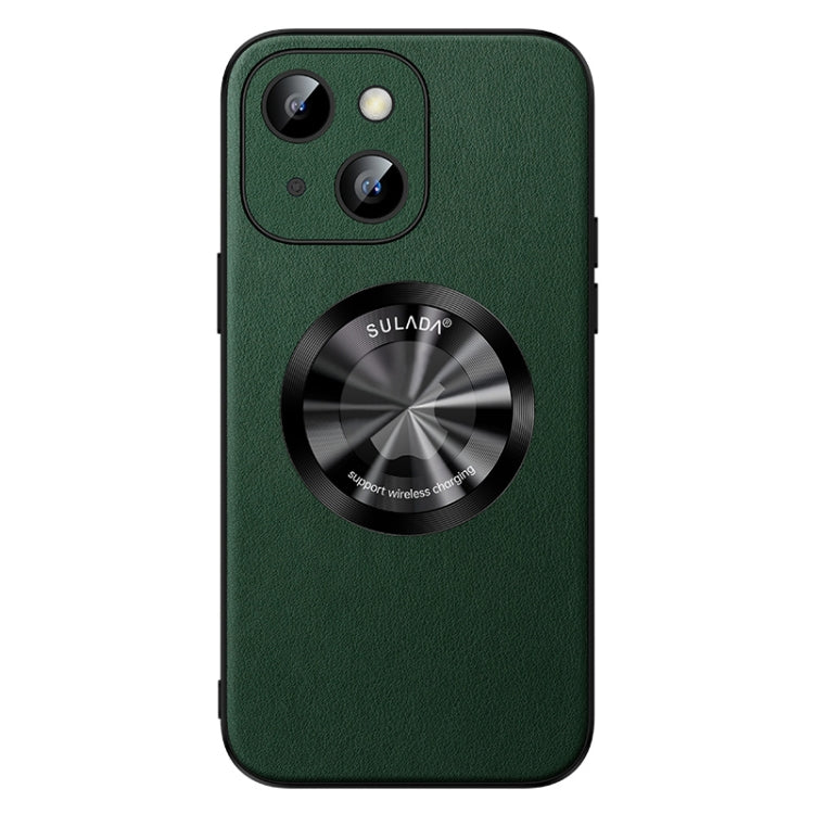 For iPhone 15 SULADA Microfiber Leather MagSafe Magnetic Phone Case(Green) - iPhone 15 Cases by SULADA | Online Shopping South Africa | PMC TechLife