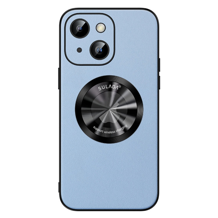 For iPhone 15 SULADA Microfiber Leather MagSafe Magnetic Phone Case(Sierra Blue) - iPhone 15 Cases by SULADA | Online Shopping South Africa | PMC TechLife | Buy Now Pay Later Mobicred