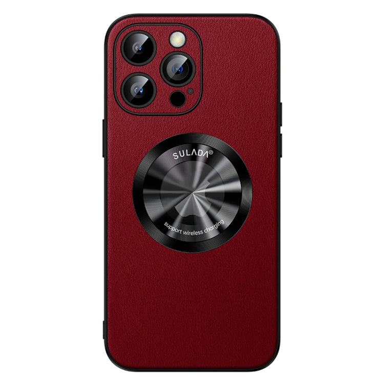 For iPhone 13 Pro Max SULADA Microfiber Leather MagSafe Magnetic Phone Case(Red) - iPhone 13 Pro Max Cases by SULADA | Online Shopping South Africa | PMC Jewellery