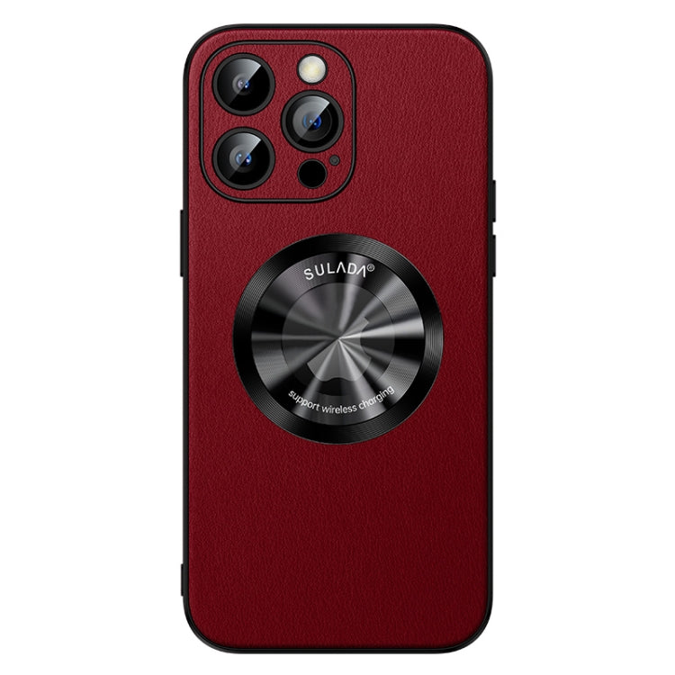 For iPhone 13 Pro SULADA Microfiber Leather MagSafe Magnetic Phone Case(Red) - iPhone 13 Pro Cases by SULADA | Online Shopping South Africa | PMC TechLife | Buy Now Pay Later Mobicred