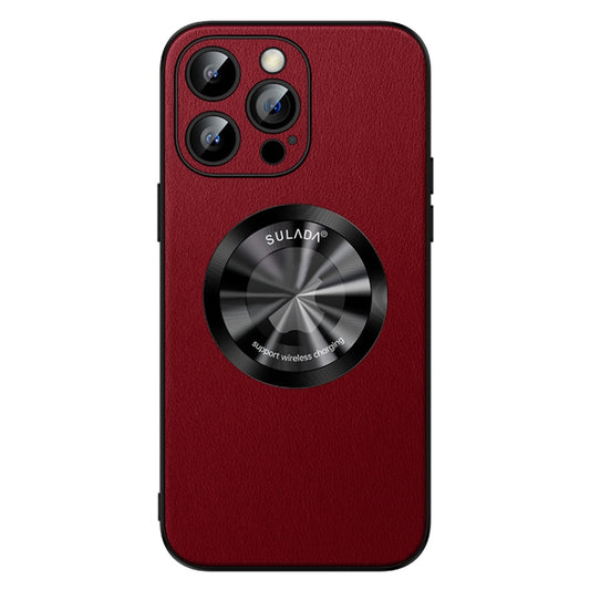 For iPhone 13 Pro SULADA Microfiber Leather MagSafe Magnetic Phone Case(Red) - iPhone 13 Pro Cases by SULADA | Online Shopping South Africa | PMC Jewellery