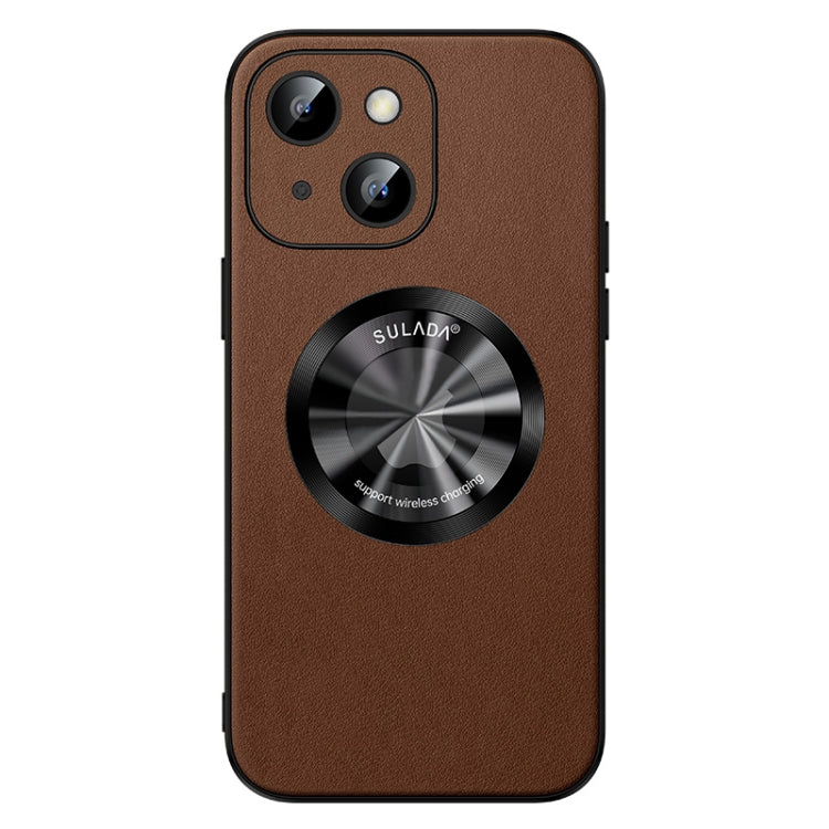 For iPhone 13 SULADA Microfiber Leather MagSafe Magnetic Phone Case(Brown) - iPhone 13 Cases by SULADA | Online Shopping South Africa | PMC TechLife