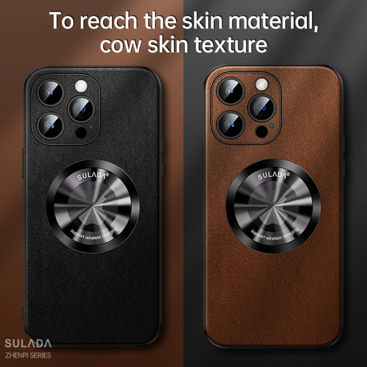 For iPhone 15 Pro Max SULADA Microfiber Leather MagSafe Magnetic Phone Case(Black) - iPhone 15 Pro Max Cases by SULADA | Online Shopping South Africa | PMC TechLife | Buy Now Pay Later Mobicred
