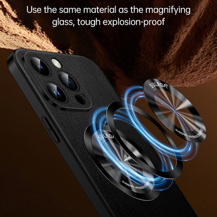 For iPhone 14 Plus SULADA Microfiber Leather MagSafe Magnetic Phone Case(Black) - iPhone 14 Plus Cases by SULADA | Online Shopping South Africa | PMC TechLife | Buy Now Pay Later Mobicred