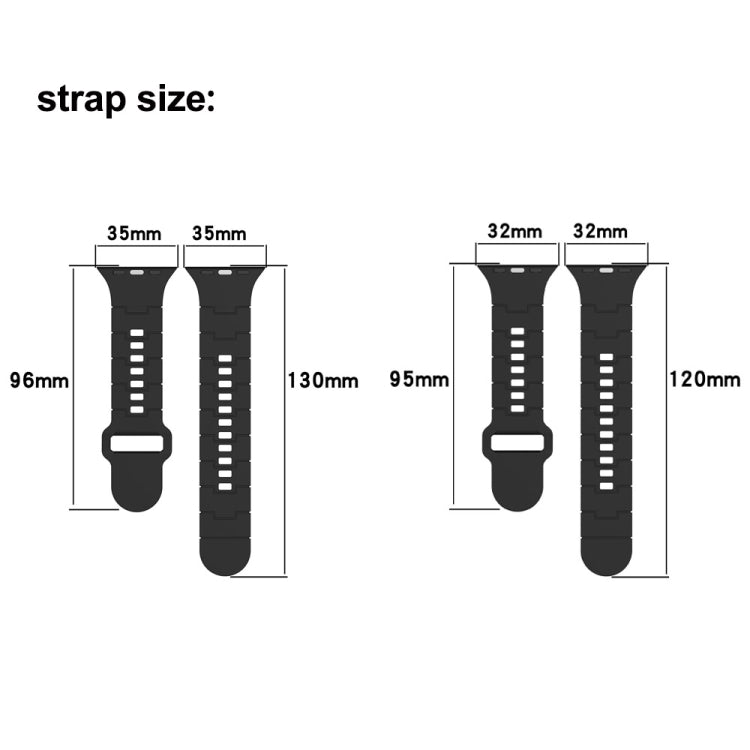 For Apple Watch 9 41mm Square Buckle Armor Style Silicone Watch Band(Purple) - free shipping - PMC TechLife - Order now!