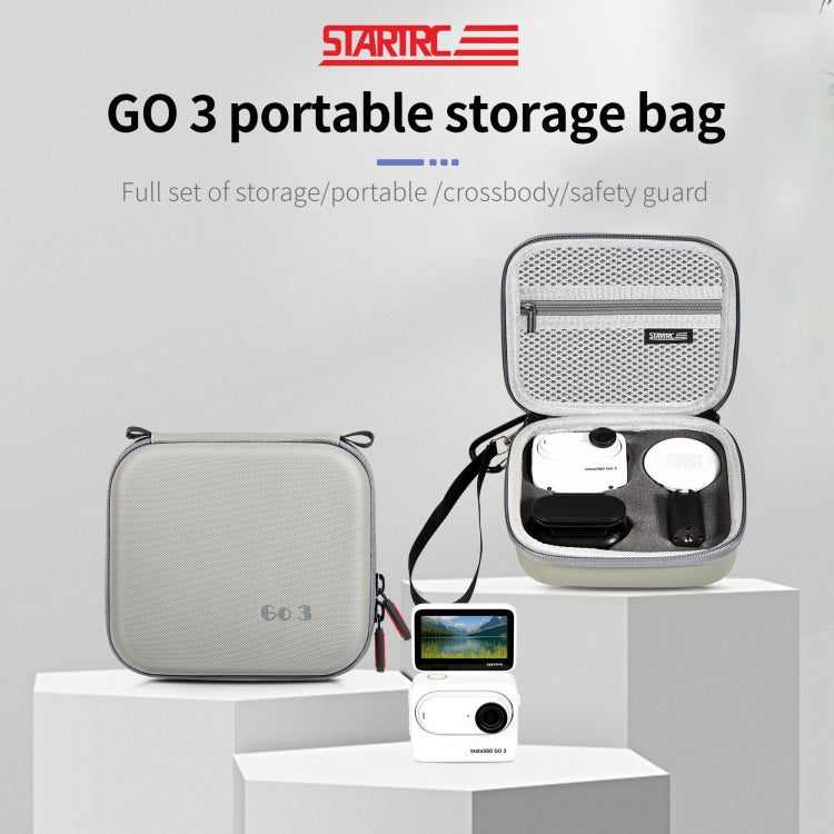 For Insta360 Go 3 STARTRC Portable PU Storage Box Case(Grey) - Case & Bags by STARTRC | Online Shopping South Africa | PMC Jewellery