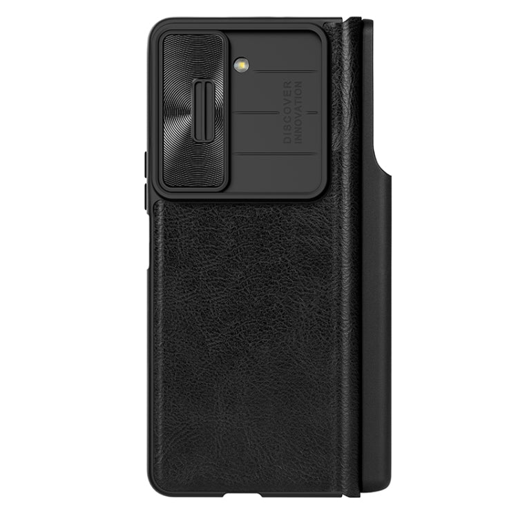 For Samsung Galaxy Z Fold5 NILLKIN QIN Series Pro Sliding Camera Cover Design Leather Phone Case(Black) - Galaxy Z Fold5 Cases by NILLKIN | Online Shopping South Africa | PMC Jewellery | Buy Now Pay Later Mobicred