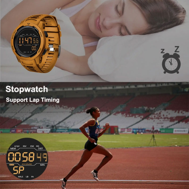 SPOVAN P100 LED Luminous Pedometer Multifunctional Sports Electronic Watch(Red) - LED Digital Watches by SPOVAN | Online Shopping South Africa | PMC Jewellery