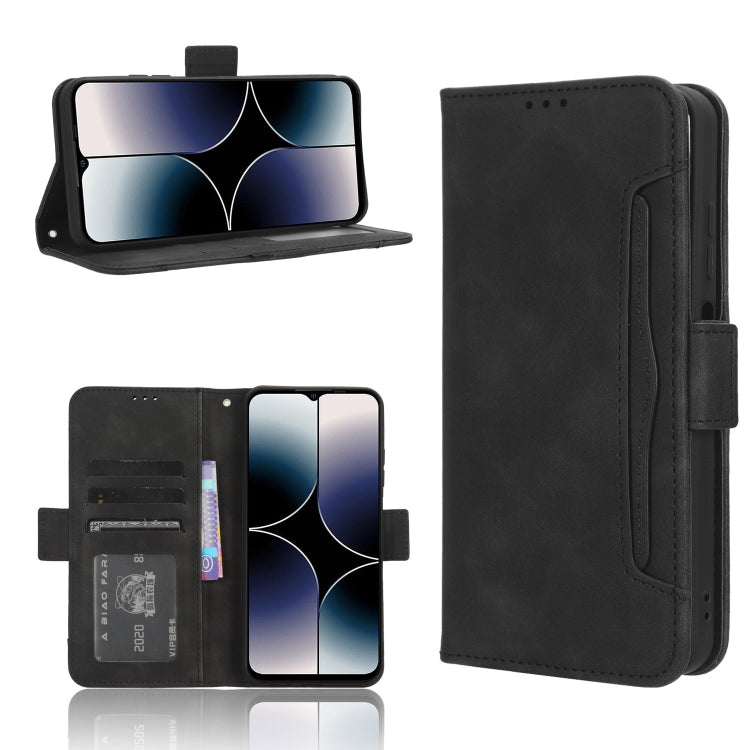 For Ulefone Note 16 Pro Skin Feel Calf Texture Card Slots Leather Phone Case(Black) - Ulefone Cases by PMC Jewellery | Online Shopping South Africa | PMC Jewellery