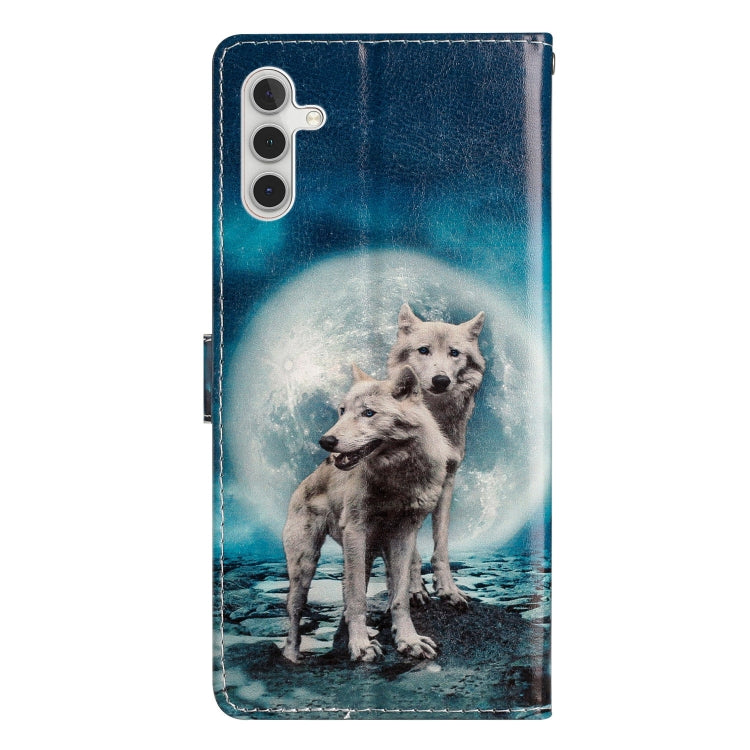 For Samsung Galaxy A25 5G Colored Drawing Leather Phone Case(Twin Wolves) - free shipping - PMC TechLife - Order now!