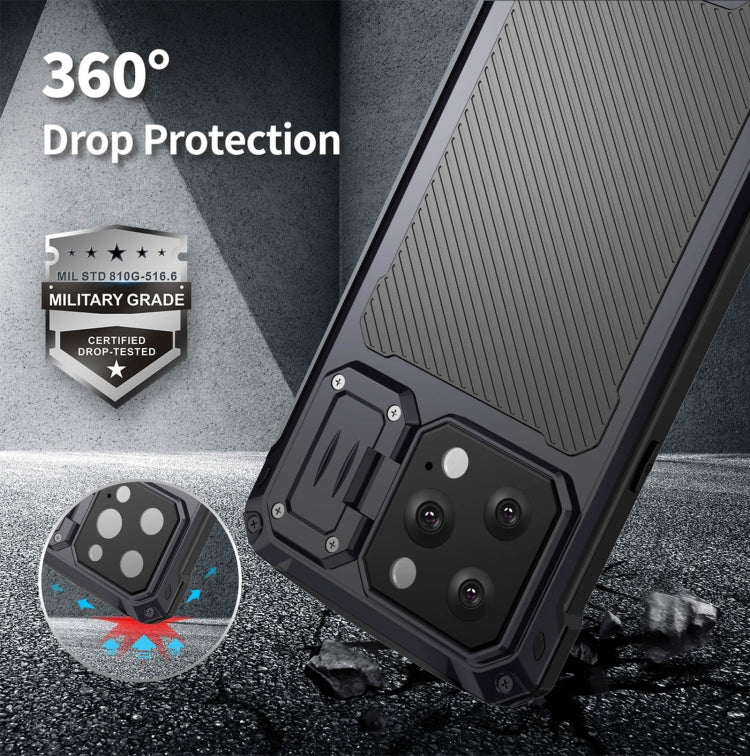 For iPhone 14 Pro Max LK Shockproof Life Waterproof Dustproof Metal Phone Case(Black) - iPhone 14 Pro Max Cases by PMC Jewellery | Online Shopping South Africa | PMC Jewellery