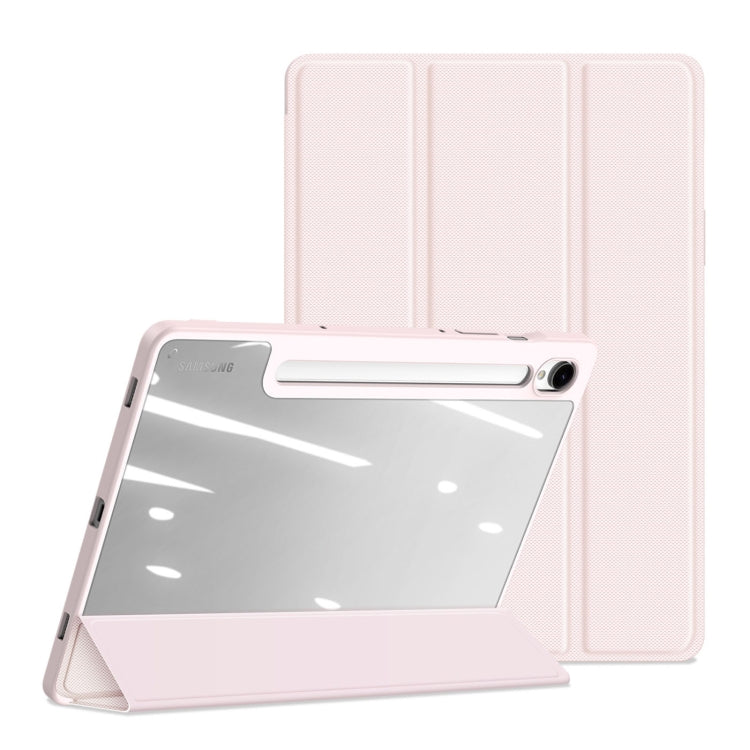 For Samsung Galaxy Tab S9 FE DUX DUCIS TOBY Series Antiskid Leather Tablet Case with Sleep / Wake-up Function(Pink) - Galaxy Tab S9 FE by DUX DUCIS | Online Shopping South Africa | PMC Jewellery | Buy Now Pay Later Mobicred