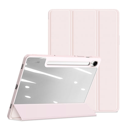 For Samsung Galaxy Tab S9 FE DUX DUCIS TOBY Series Antiskid Leather Tablet Case with Sleep / Wake-up Function(Pink) - Galaxy Tab S9 FE by DUX DUCIS | Online Shopping South Africa | PMC Jewellery | Buy Now Pay Later Mobicred