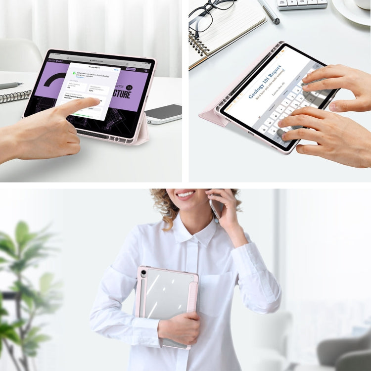 For Samsung Galaxy Tab S10 FE / S9 FE / S9 DUX DUCIS TOBY Series Antiskid Leather Tablet Case with Sleep / Wake-up Function(Pink) - free shipping - PMC TechLife - Order now!