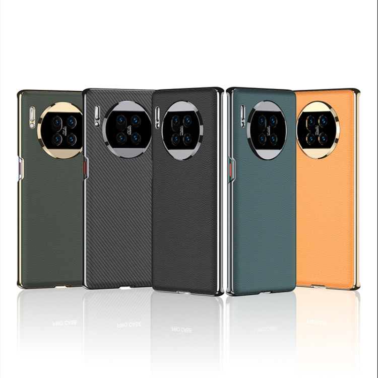 For Huawei Mate 30 5G GKK Electroplating Leather Surface Phone Case(Yellow) - Huawei Cases by GKK | Online Shopping South Africa | PMC TechLife | Buy Now Pay Later Mobicred