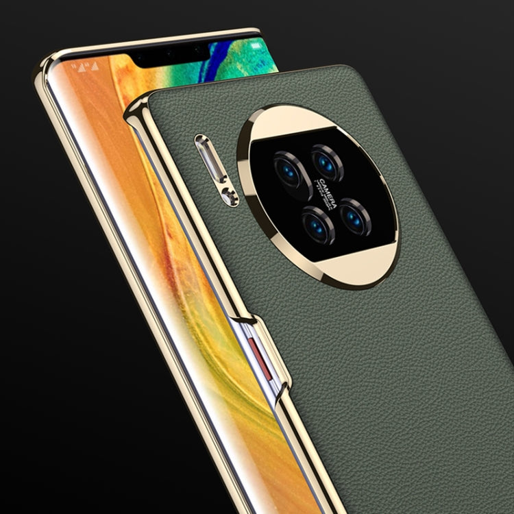 For Huawei Mate 30 Pro 5G GKK Electroplating Leather Surface Phone Case(Yellow) - Huawei Cases by GKK | Online Shopping South Africa | PMC TechLife | Buy Now Pay Later Mobicred