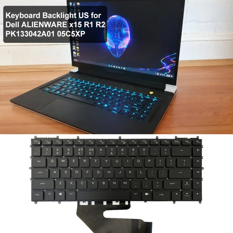 For Dell Alienware x15 R2 / R1 US Version Backlight Laptop Keyboard(Black) - Dell Spare Parts by PMC Jewellery | Online Shopping South Africa | PMC Jewellery