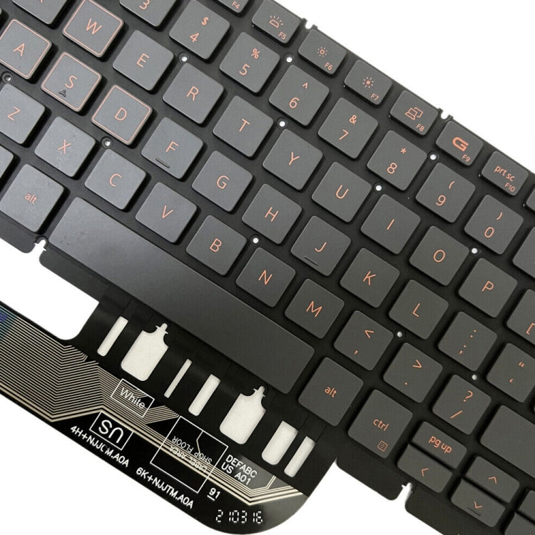 For Dell Inspiron G15 5510 5511 5515 5520 US Version Orange Backlight Laptop Keyboard(Black) - Dell Spare Parts by PMC Jewellery | Online Shopping South Africa | PMC Jewellery