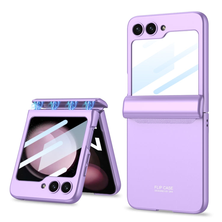 For Samsung Galaxy Z Flip5 GKK Integrated Magnetic Full Coverage Folding Phone Case(Purple) - Galaxy Z Flip5 Cases by GKK | Online Shopping South Africa | PMC Jewellery | Buy Now Pay Later Mobicred