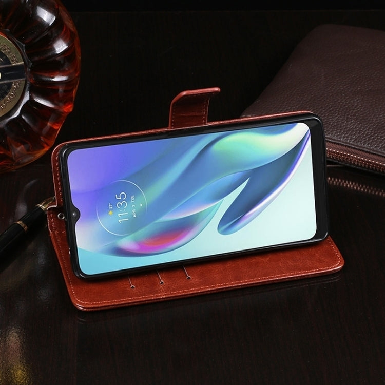 For Huawei nova Y71 idewei Crazy Horse Texture Leather Phone Case with Holder(Brown) - Huawei Cases by idewei | Online Shopping South Africa | PMC TechLife | Buy Now Pay Later Mobicred